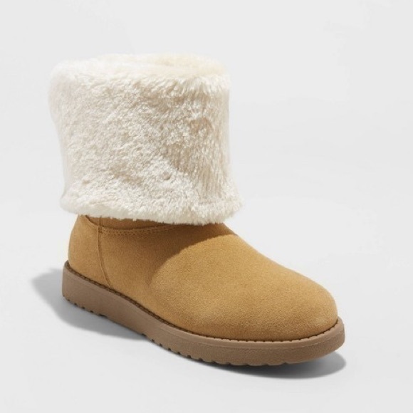 Universal Thread Bela Chestnut Faux Fur Boots NIB - Picture 1 of 12
